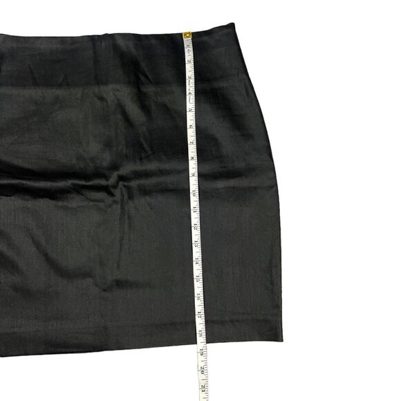 The‎ Kooples Pencil Skirt Solid Black Back Zip Mini Women's 40 Coated Fabric - Picture 7 of 12